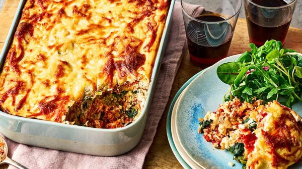 Discover a delicious twist on traditional lasagne with this whipped ricotta, spring onion, and leek matzo lasagne recipe. Enjoy the lightness of whipped ricotta, the sweetness of sautéed spring onions, and leeks in this flavorful and satisfying dish. Perfect for a special occasion or a cozy dinner at home, this matzo lasagne is sure to impress your taste buds.