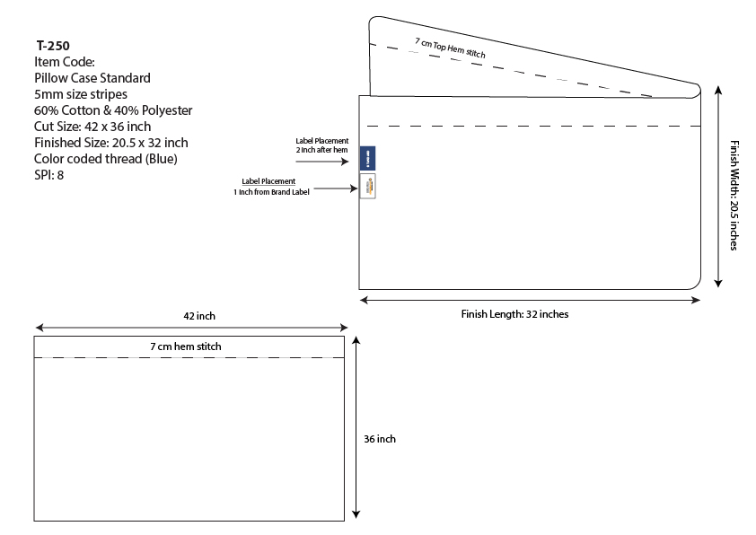 Pillow Case Stripe Spec Sheet 2