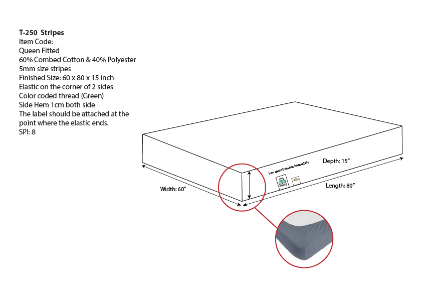 Stripe Fitted Bedsheet Spec Sheet 4