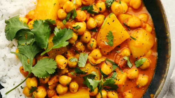 Chickpea curry recipe, Chana masala, Cooking chickpea curry, Indian vegetarian dish, Homemade curry,