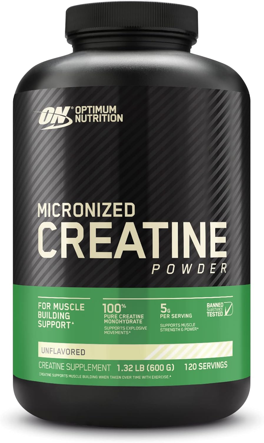 Optimum Nutrition Micronized Creatine Monohydrate Powder, Unflavored, Keto Friendly, 120 Servings (Packaging May Vary) 