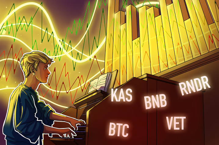 BNB VET RNDR and KAS are showing bullish signals as Bitcoin bulls strive to maintain the 52000 level