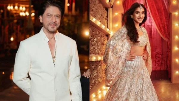 Radhika Merchant affectionately refers to Shah Rukh Khan as 'uncle' as she quotes a dialogue from Om Shanti Om dedicated to Anant Ambani