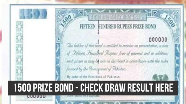 Rs1500 prize bond 2024 winning numbers announced, check here