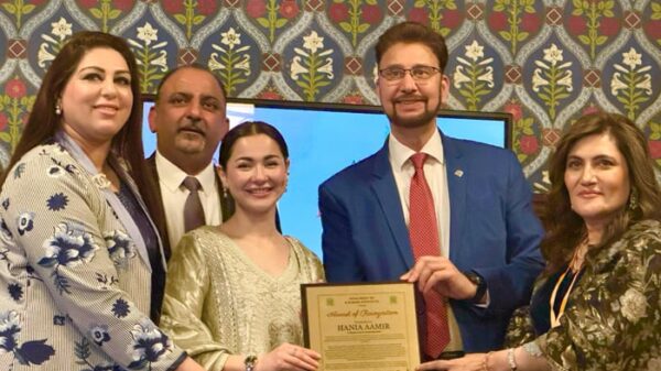 Hania Aamir honoured at UK Parliament with Star of Pakistan award