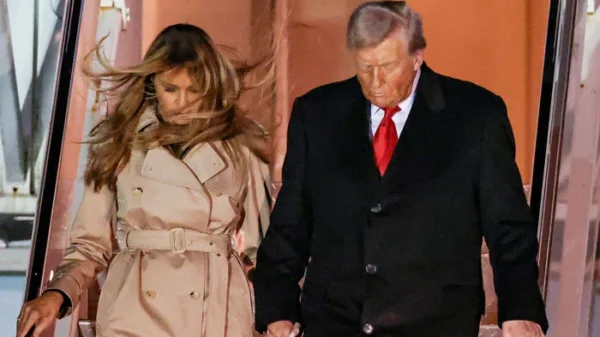 Donald Trump's UK state visit starts with projections with Jeffrey Epstein